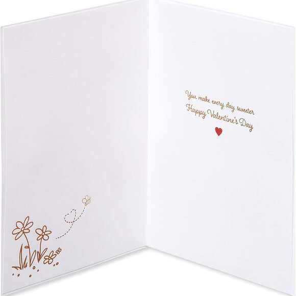 Papyrus Valentine's Day Card Pooh Bear To My Hunny - Picture 3 of 6